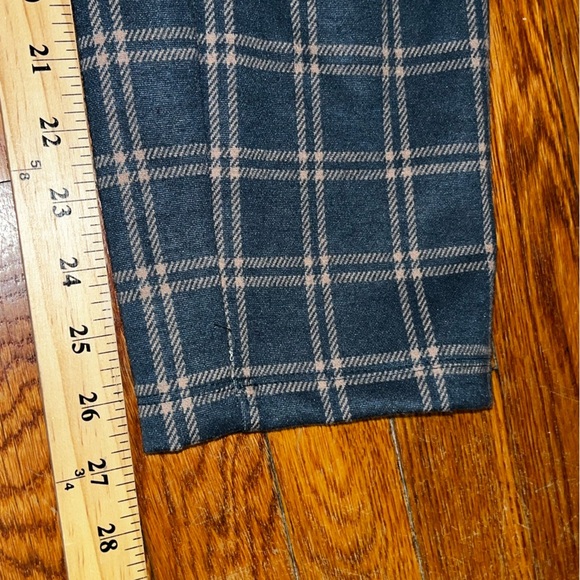 Ann Taylor plaid ankle pull on pants size medium blue tan preppy academia - Picture 7 of 10